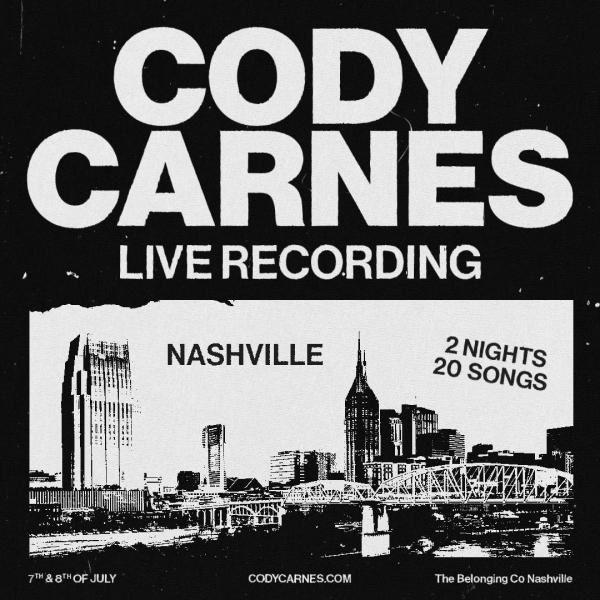 Cody Carnes - Live Album Recording - Nashville, TN 2022